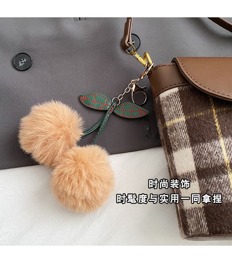 Plaid Bucket Bag / Bag Charm / Set