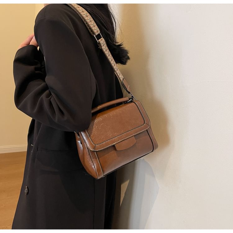 Faux Leather Satchel Bag