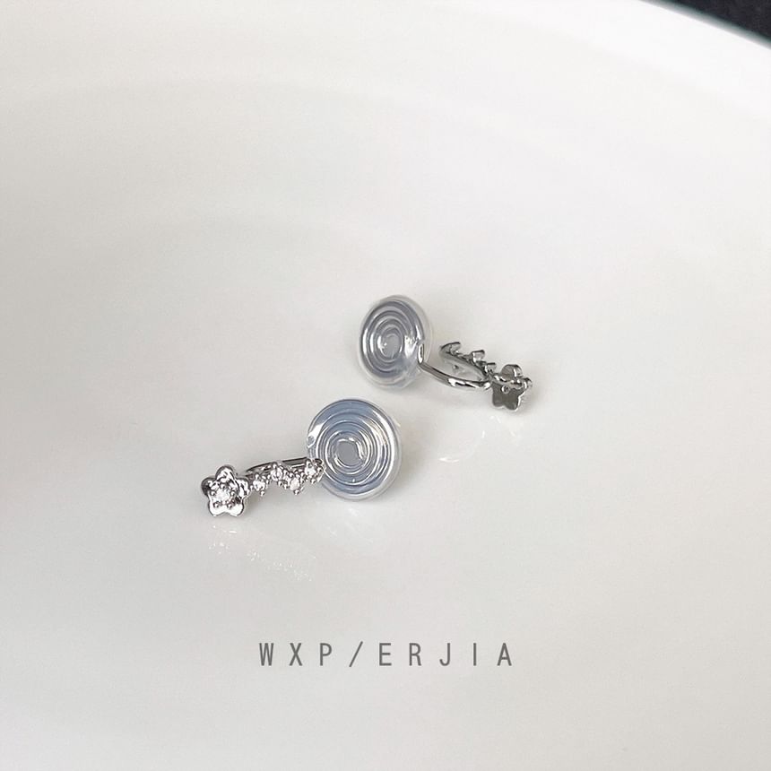 Cuff Floral Rhinestone Alloy Ear