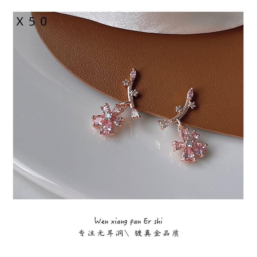 Cuff Alloy Ear Floral Rhinestone