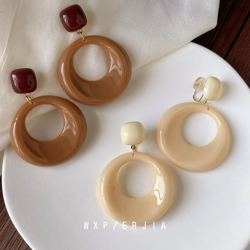 Hoop Resin Earring Drop