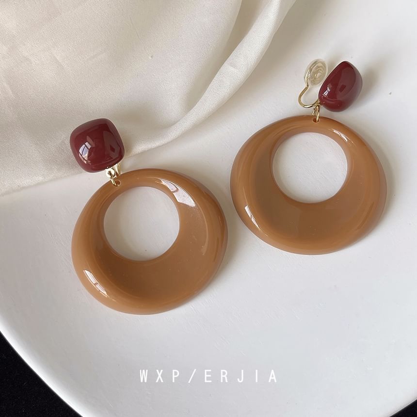 Hoop Resin Earring Drop