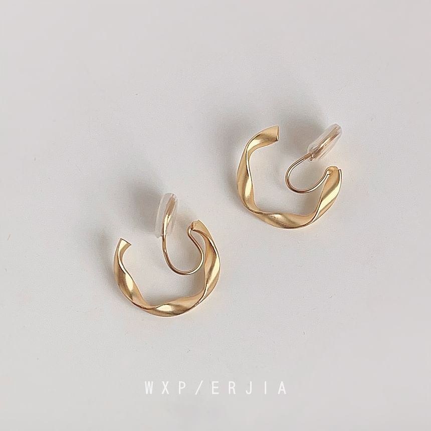 Hoop Cuff Alloy Twisted Earring Open