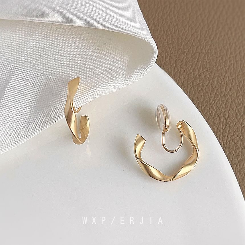 Hoop Cuff Alloy Twisted Earring Open