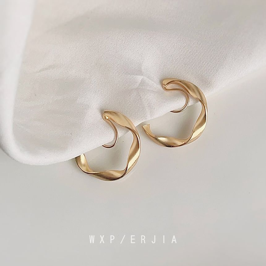 Hoop Cuff Alloy Twisted Earring Open