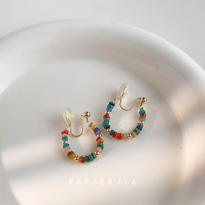 Cuff Hoop Bead Ear Alloy