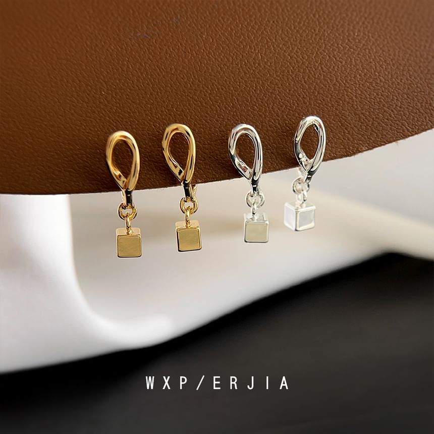 Alloy Drop Cube Earring Cuff