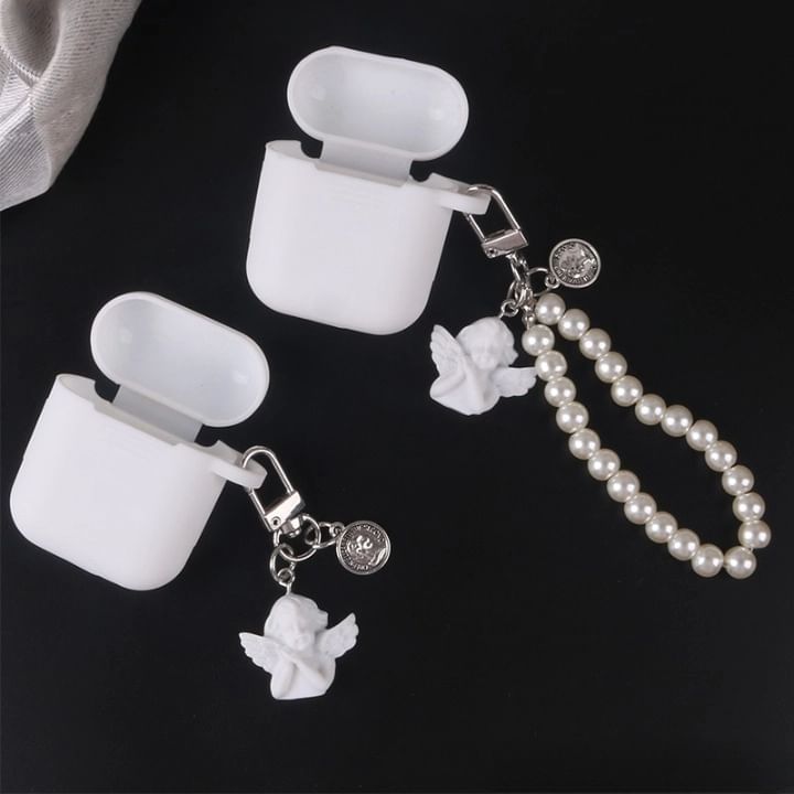 Angel Faux Alloy / Faux Pearl Bag Charm Keyring (Various Designs)