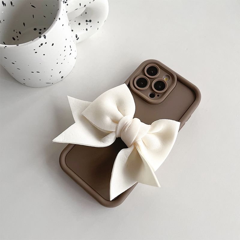 / Floral Case Phone Bow