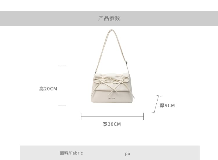 Leather Bag Shoulder Faux Bow