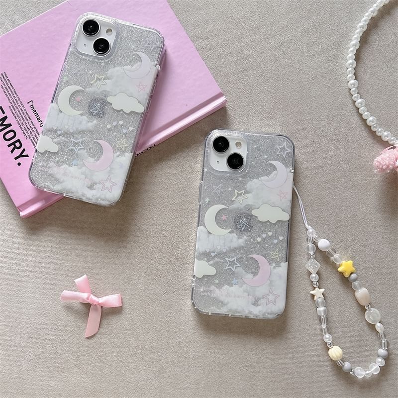 Moon Cloud Phone Case - iPhone 15 Pro Max / 15 Pro / 15 / 14 Pro Max / 14 Pro / 14 / 13 Pro Max / 13 Pro / 13 / 12 Pro Max / 12 Pro / 12 / 11