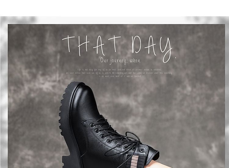 Short Platform Boots Lace-Up Chunky Heel