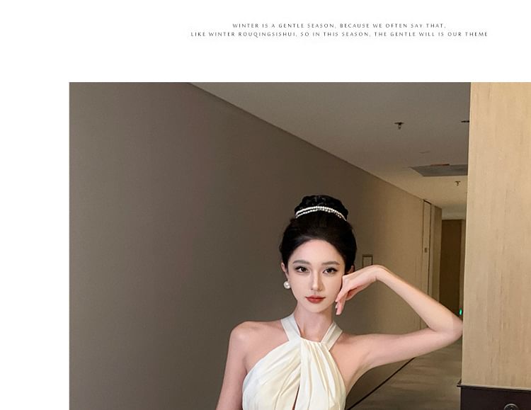 Cutout Dress Maxi A-Line Plain Sleeveless