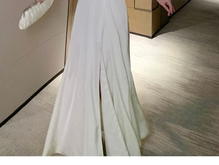 Cutout Dress Maxi A-Line Plain Sleeveless