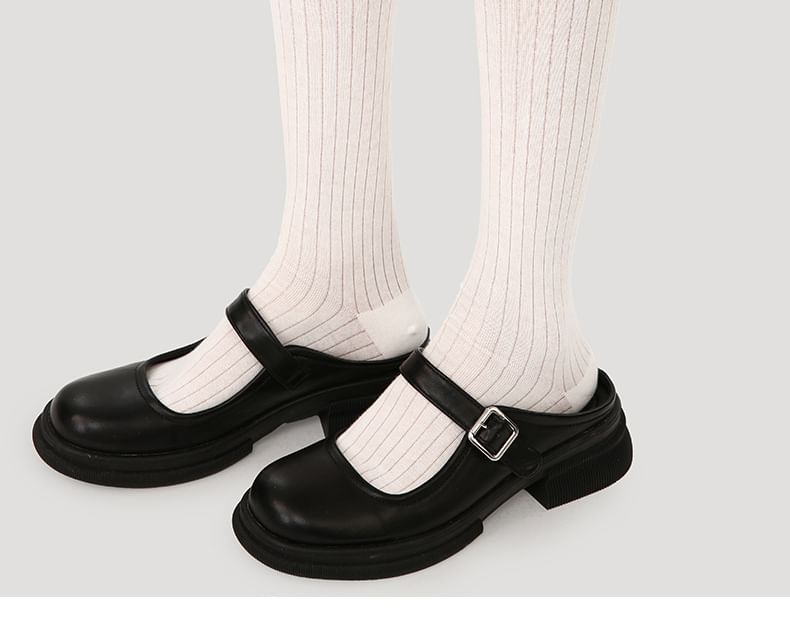 Plain Mid-Calf Socks