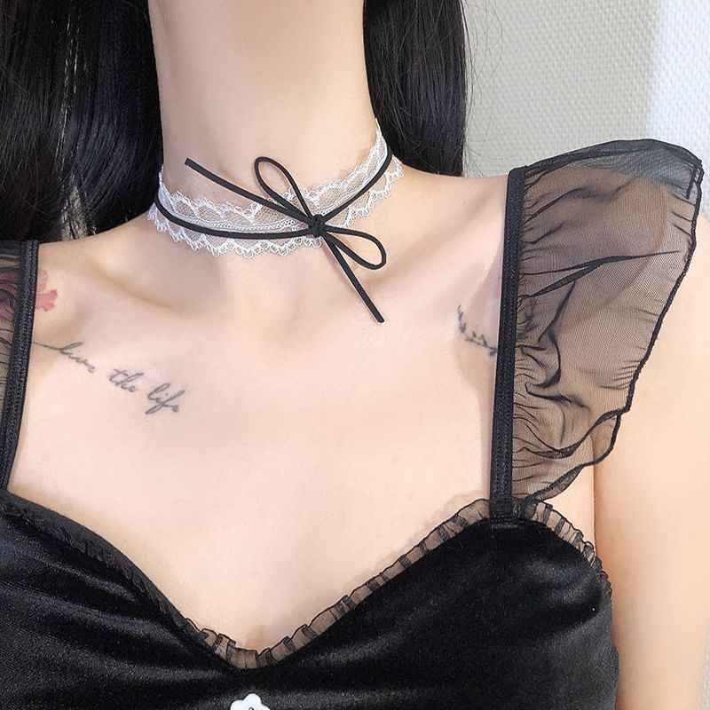 Bow Choker Lace