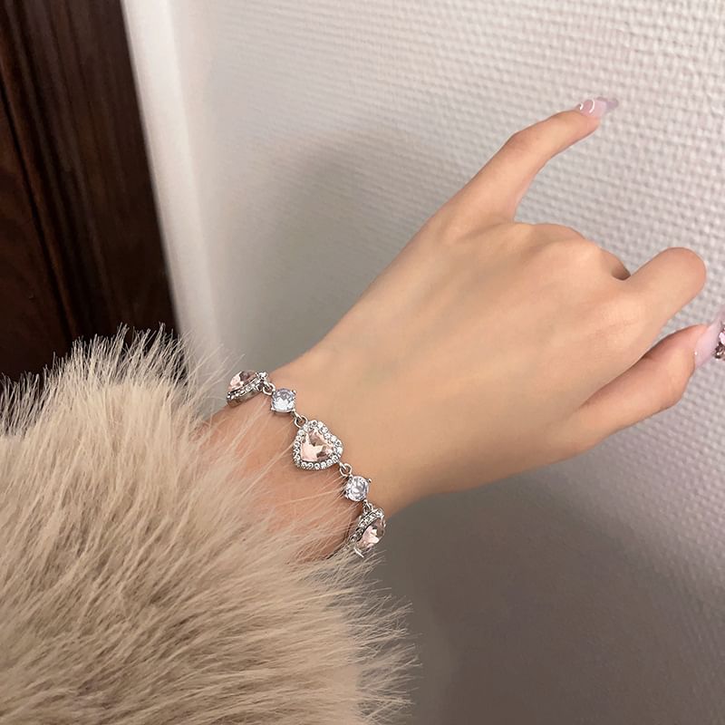 Heart Rhinestone Bracelet