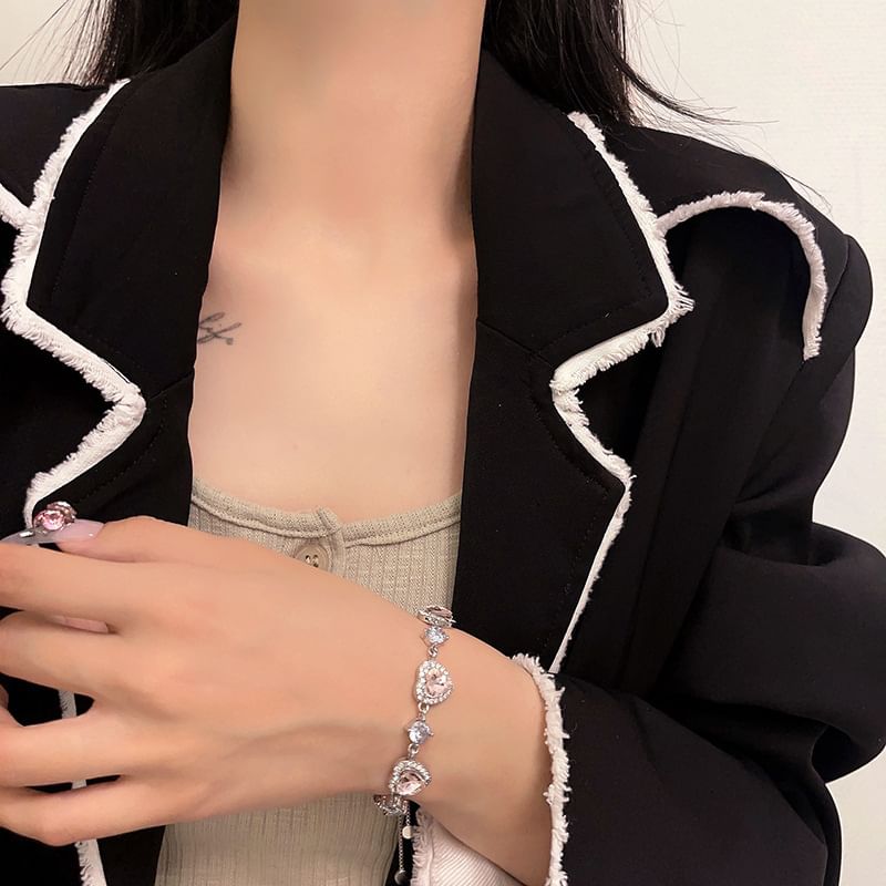 Heart Rhinestone Bracelet