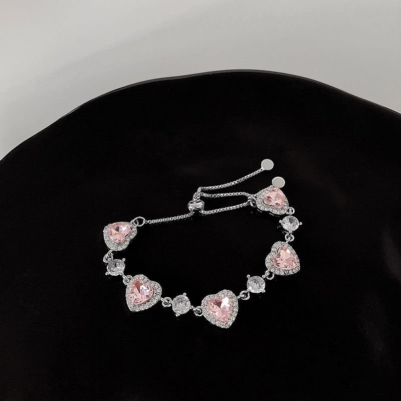 Heart Rhinestone Bracelet