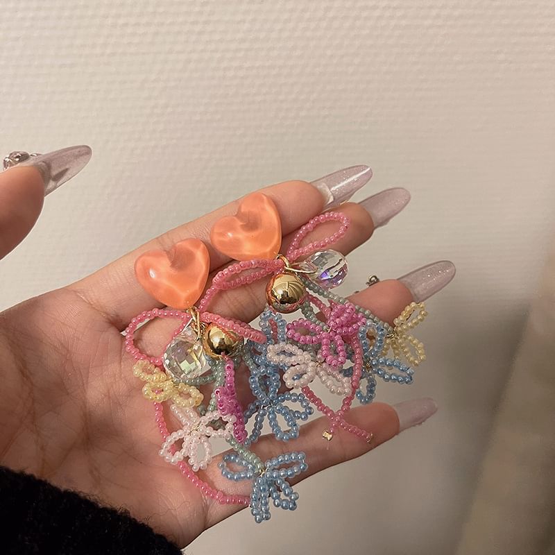 Bead Drop Earring Bow