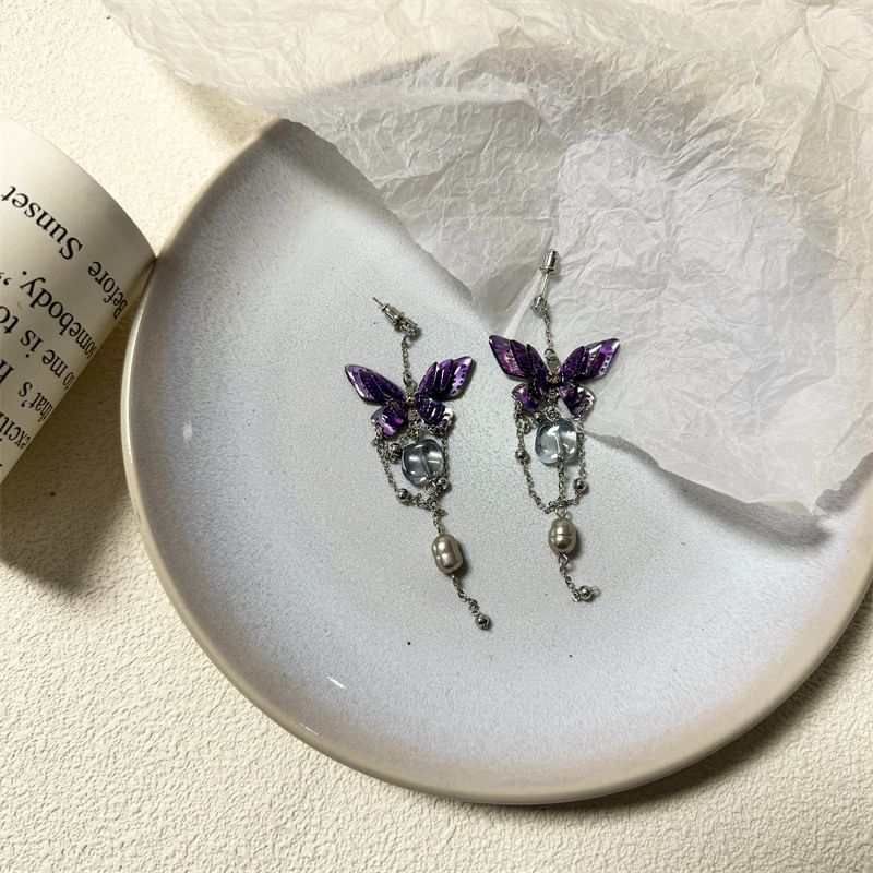 Earring Butterfly Drop