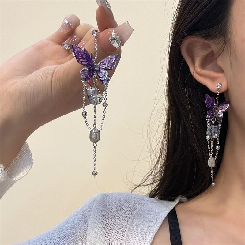 Earring Butterfly Drop