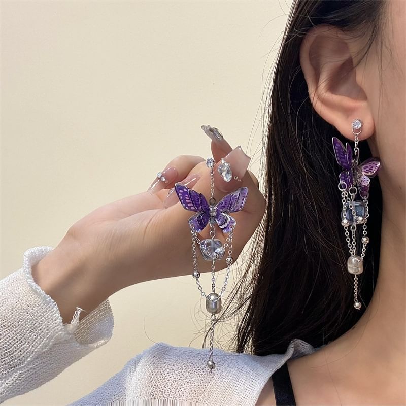 Earring Butterfly Drop