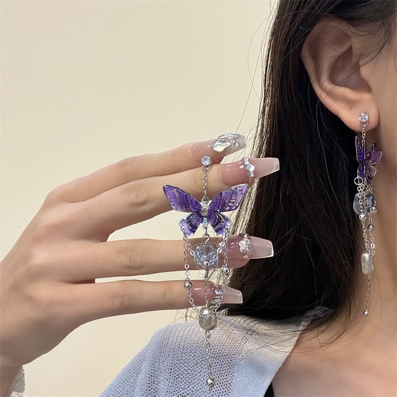 Earring Butterfly Drop