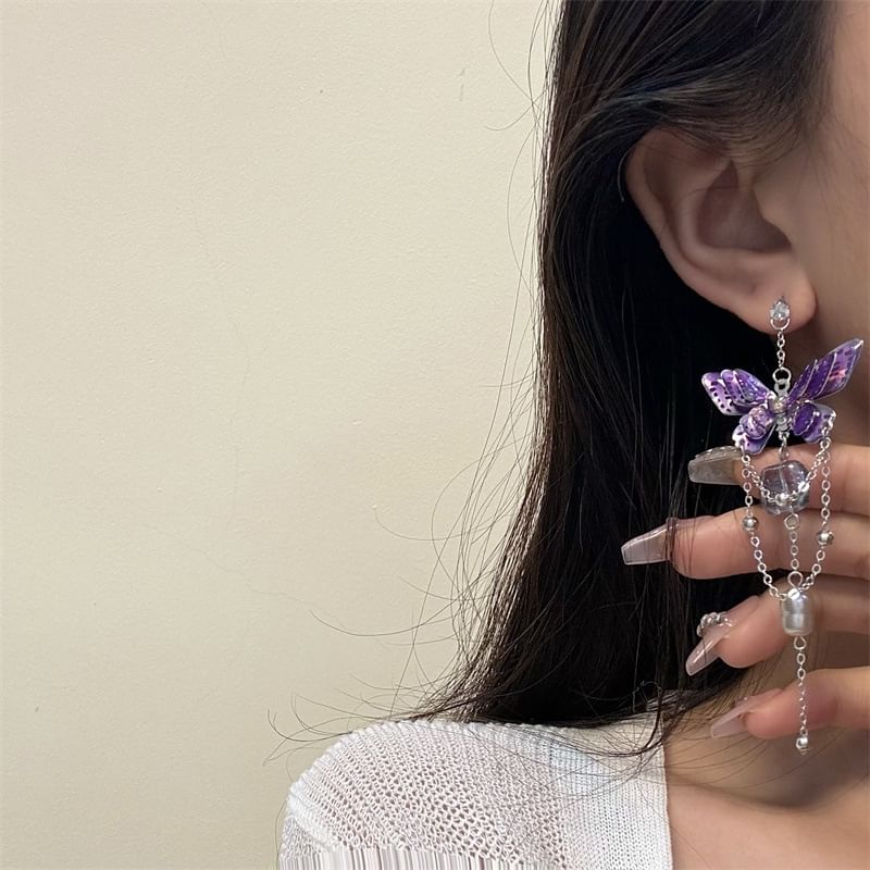 Earring Butterfly Drop
