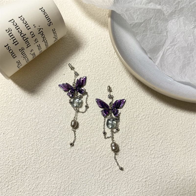 Earring Butterfly Drop