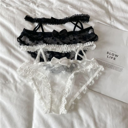 Bow Cutout Lace Panty