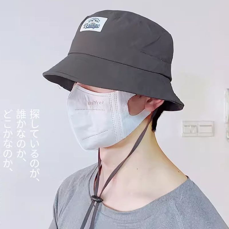 Lettering Applique Hat Bucket