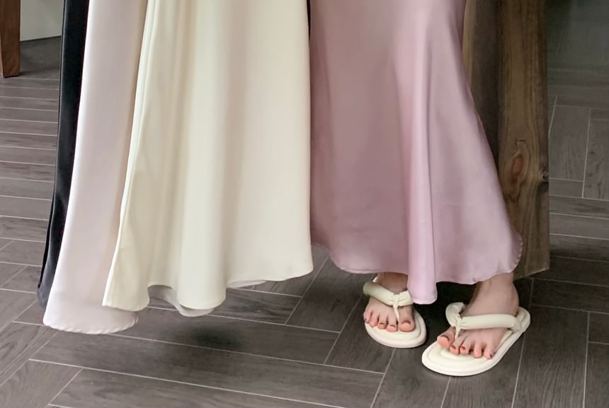 Satin Mermaid Maxi Skirt with High Waist