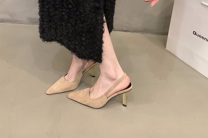 Pointy Toe Stiletto Heel Sandals Slingback