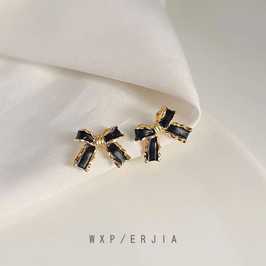 Bow Alloy Stud Earring