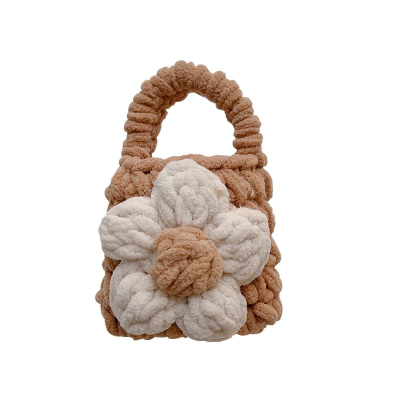 Floral Earphone Knit Case Pouch