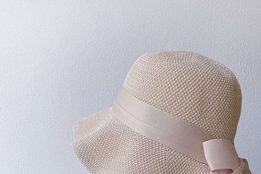 Bucket Ribbon Cotton Linen Hat
