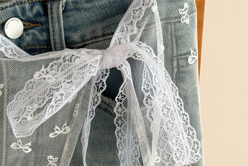 Decorative Lace Half Apron Skirt for Layering