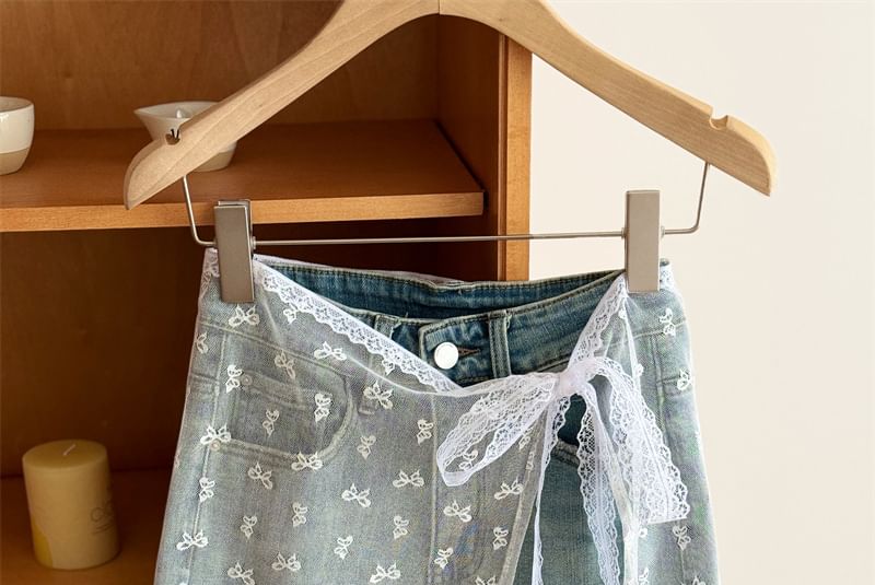 Decorative Lace Half Apron Skirt for Layering