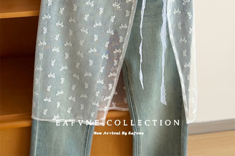 Decorative Lace Half Apron Skirt for Layering