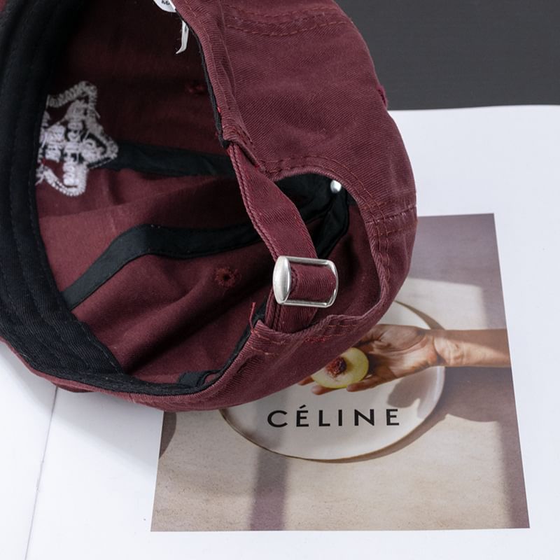 Baseball Cap Applique Distressed Star