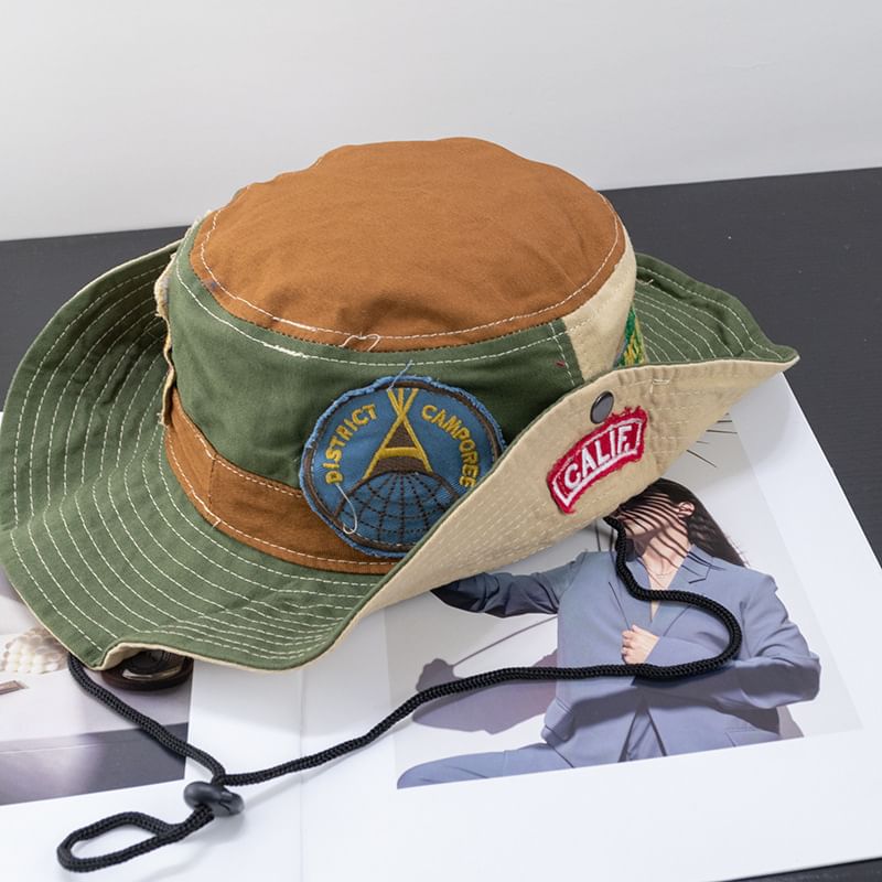 Color Block Hat Applique Boonie