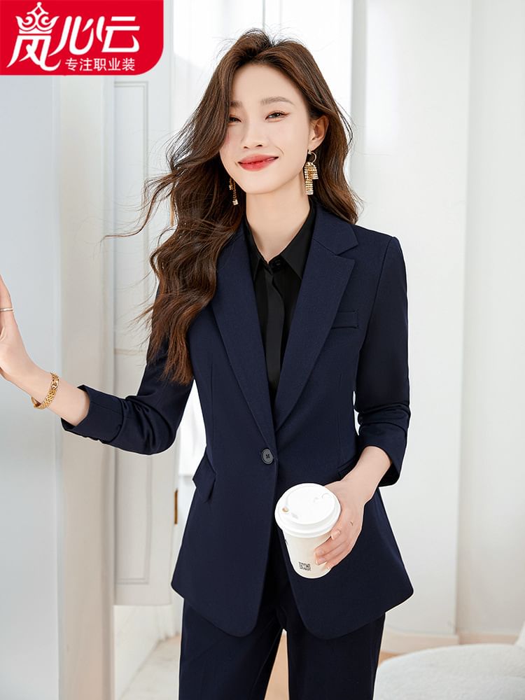 Blazer, Pencil Skirt, and Cropped Trousers Set