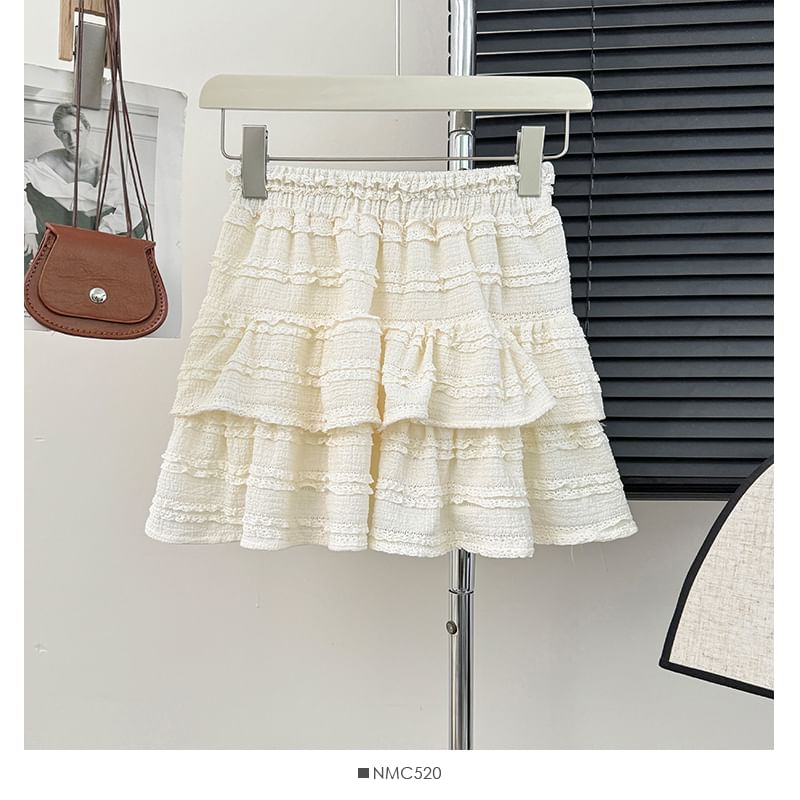 Layered High-Waist Mini Skirt for Street Style