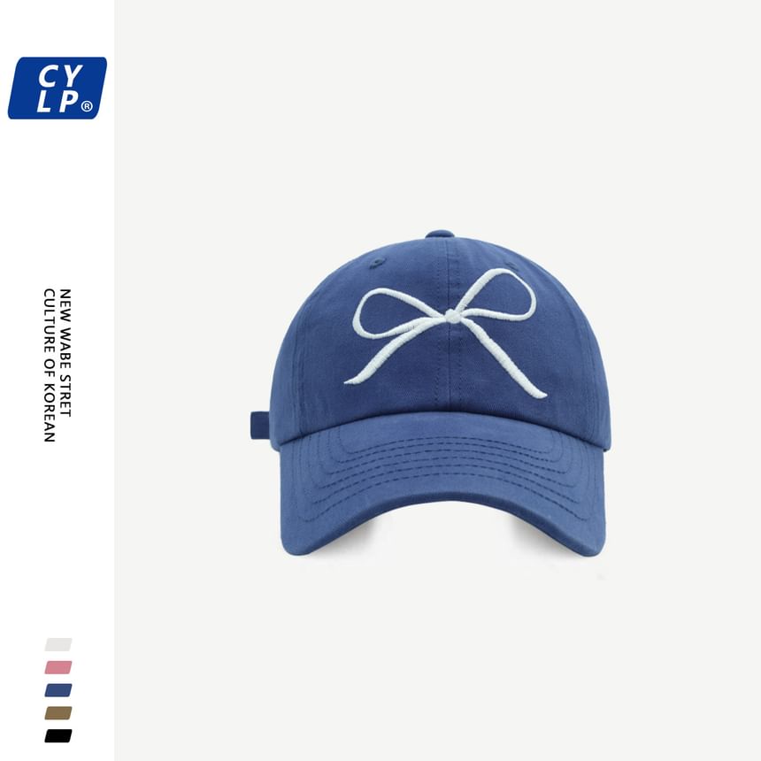 Embroidered Bow Cap Baseball