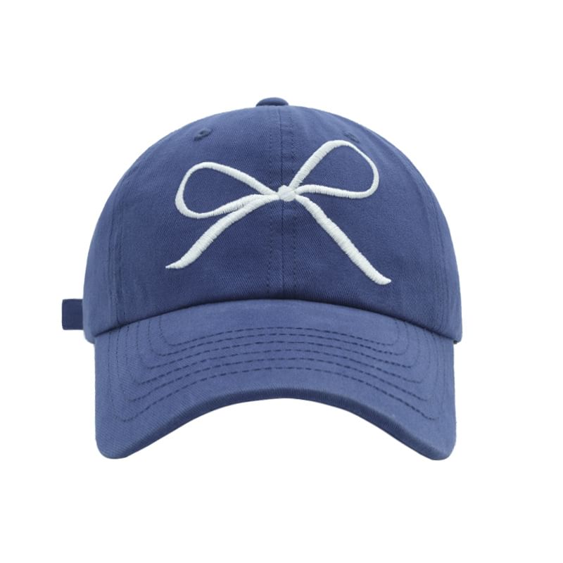 Embroidered Bow Cap Baseball