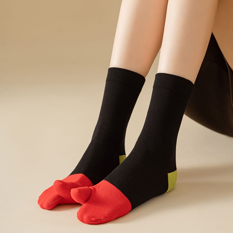 Two Tone Tabi Short Socks