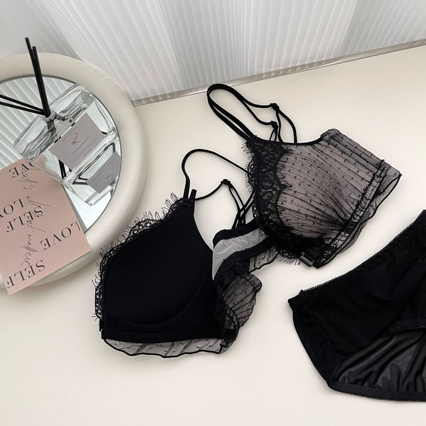 Lace Bralette and Panty Set