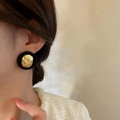 Round Alloy Stud Earring