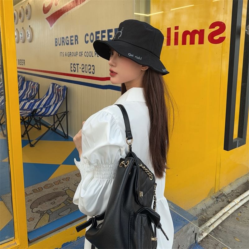 Embroidered Hat Cartoon Bucket